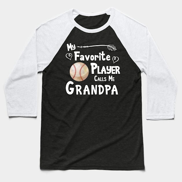 Favorite Player Grandpa Love Softball Player Baseball T-Shirt by Magic Ball